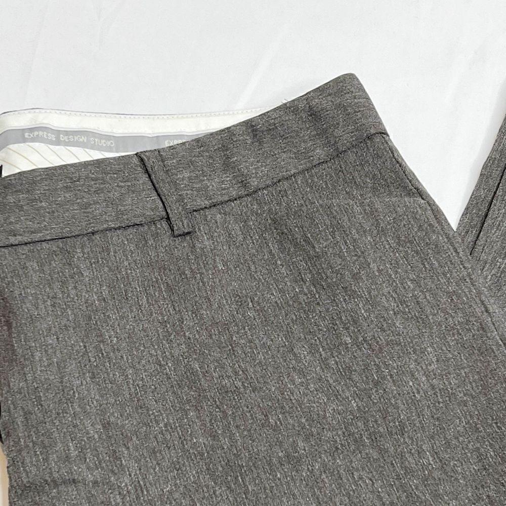 Express Heathered Gray Editor Barely Boot Pants S… - image 7